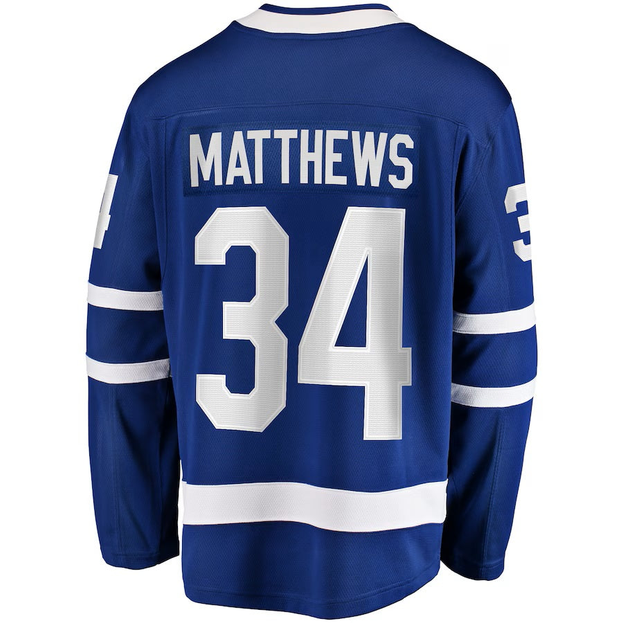 Auston Matthews Toronto Maple Leafs NHL Fanatics Branded Men's Royal Blue Breakaway Jersey