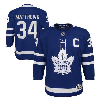 Auston Matthews Toronto Maple Leafs NHL Outerstuff Youth Blue Premier Jersey