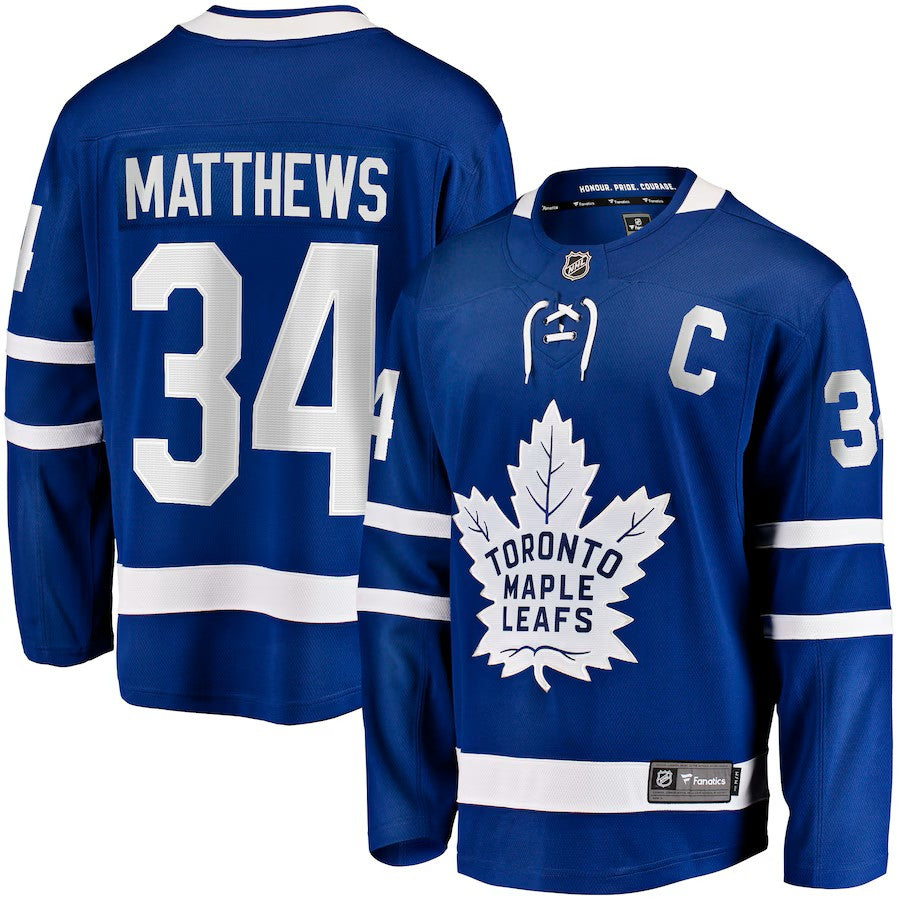 Auston Matthews Toronto Maple Leafs NHL Fanatics Branded Men's Royal Blue Breakaway Jersey