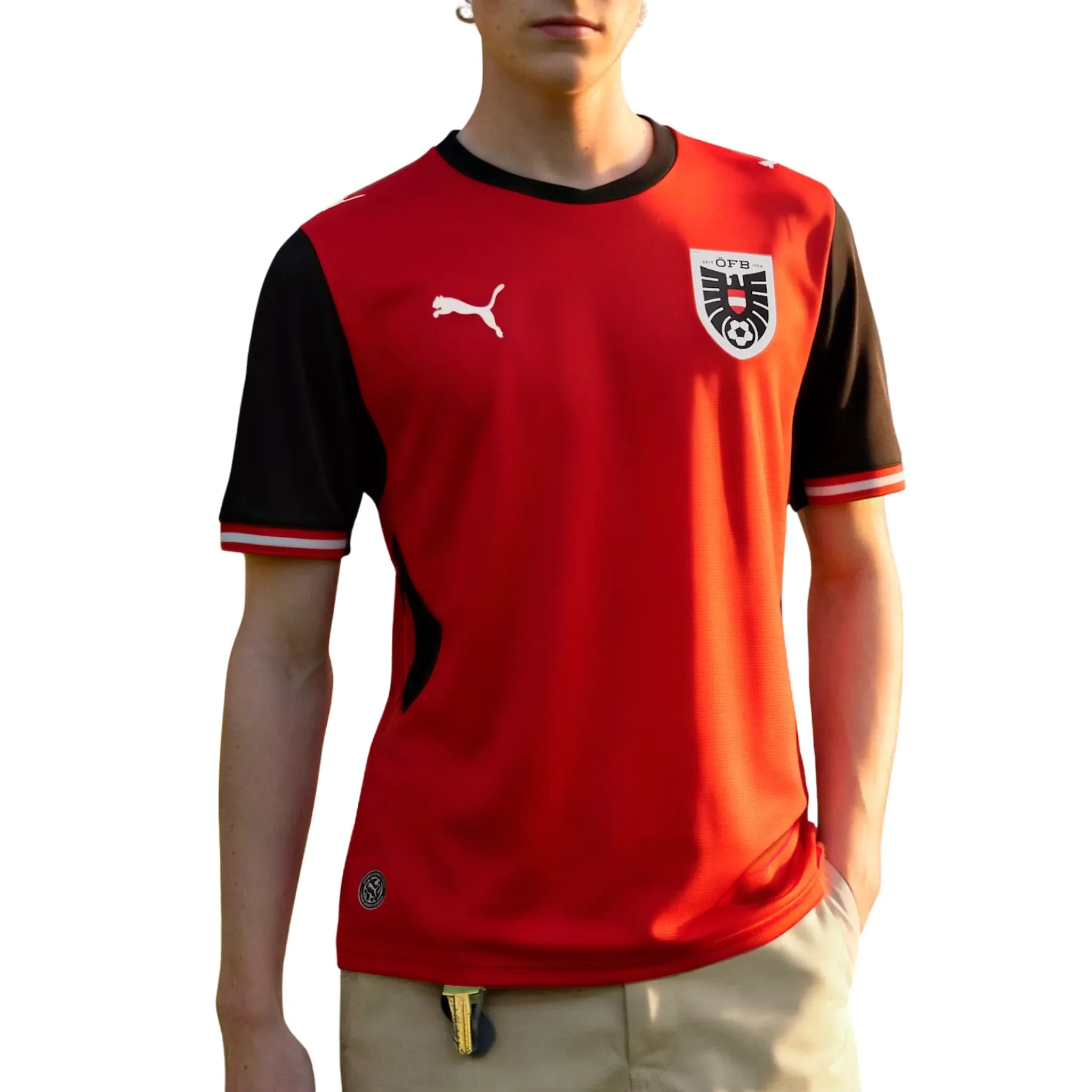 Austria National Team FIFA Puma Men's Red 2026 Home Replica Jersey