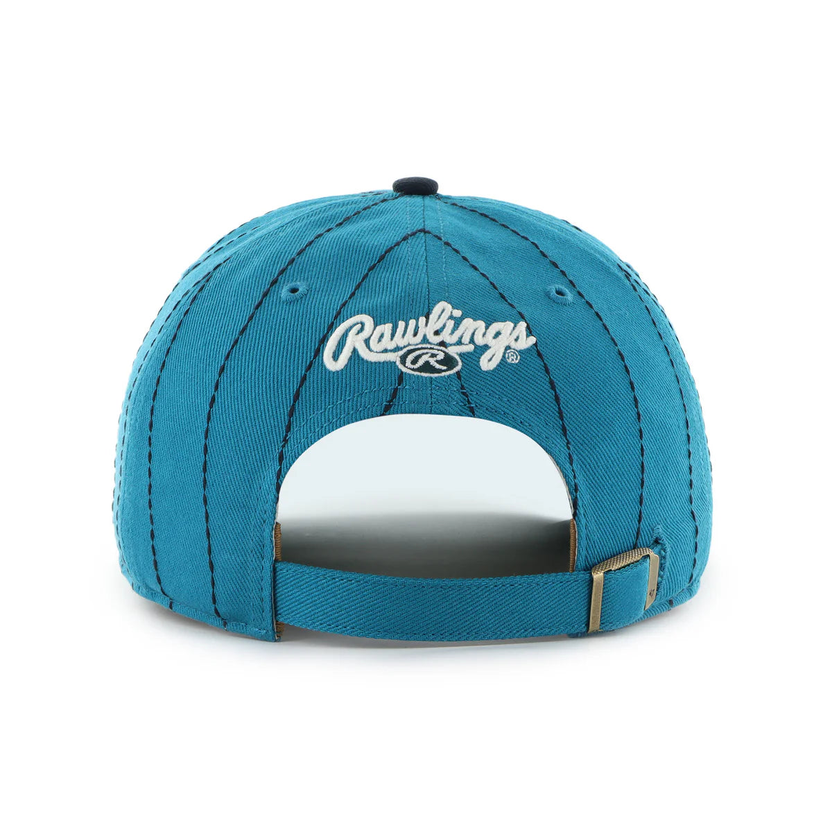 Casquette ajustable Seattle Mariners MLB 47 Brand Teal Rawlings à rayures verticales pour homme