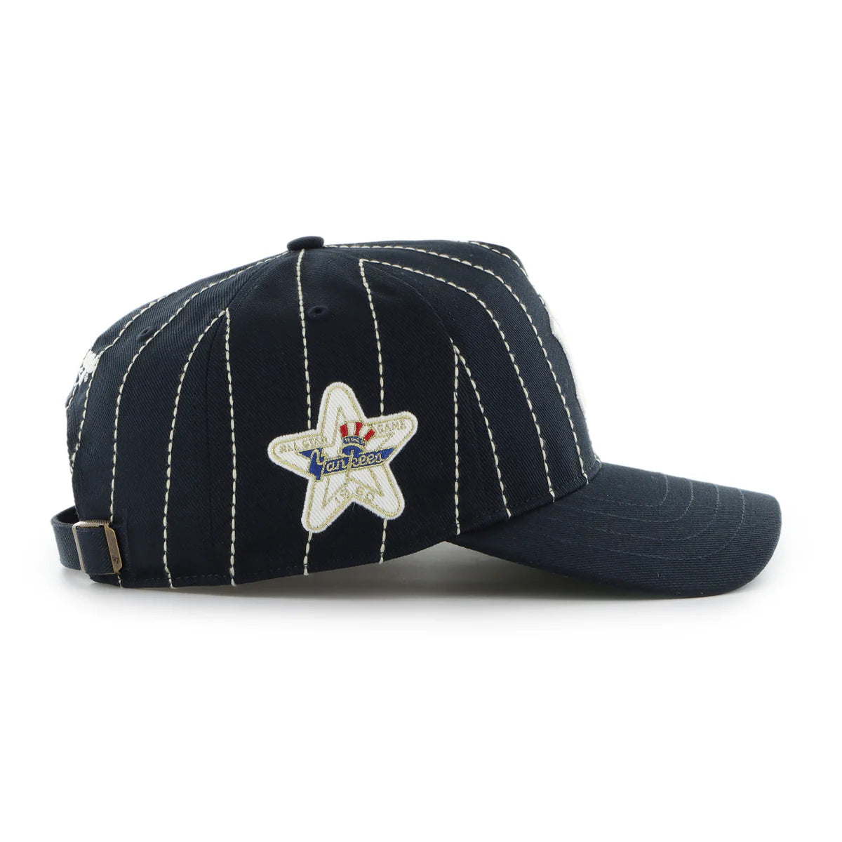 New York Yankees MLB 47 Brand Men's Navy Rawlings Pinstripe Hitch Adjustable Hat