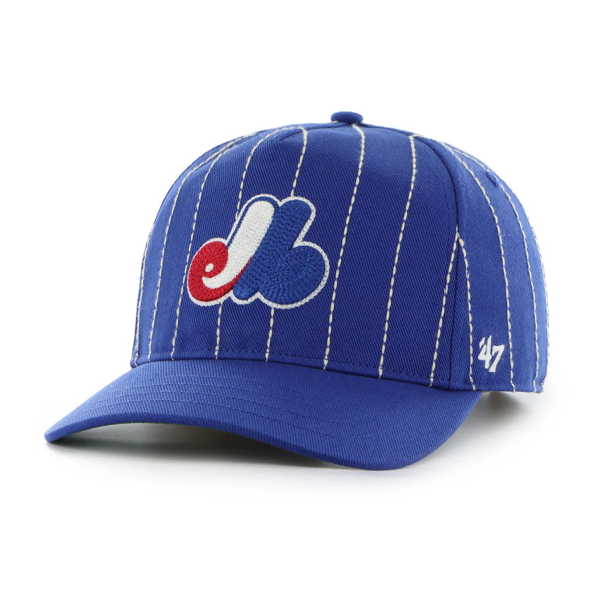 Montreal Expos MLB 47 Brand Men's Royal Rawlings Pinstripe Hitch Adjustable Hat