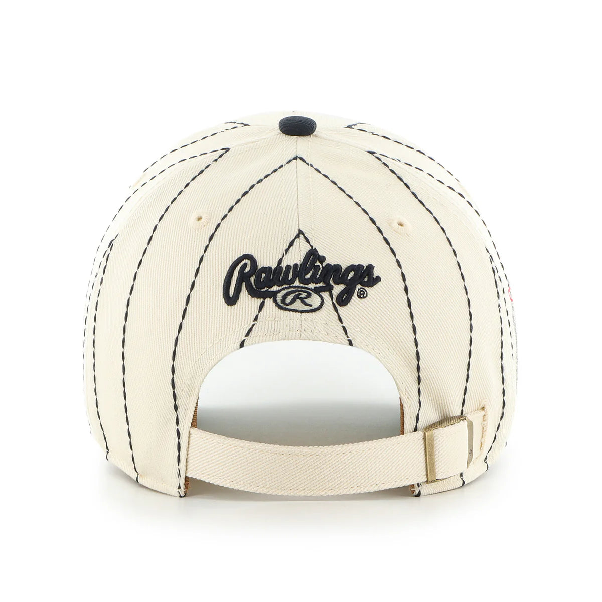 Casquette Ajustable Homme Boston Red Sox MLB 47 Brand Beige Rawlings Pinstripe Clean Up
