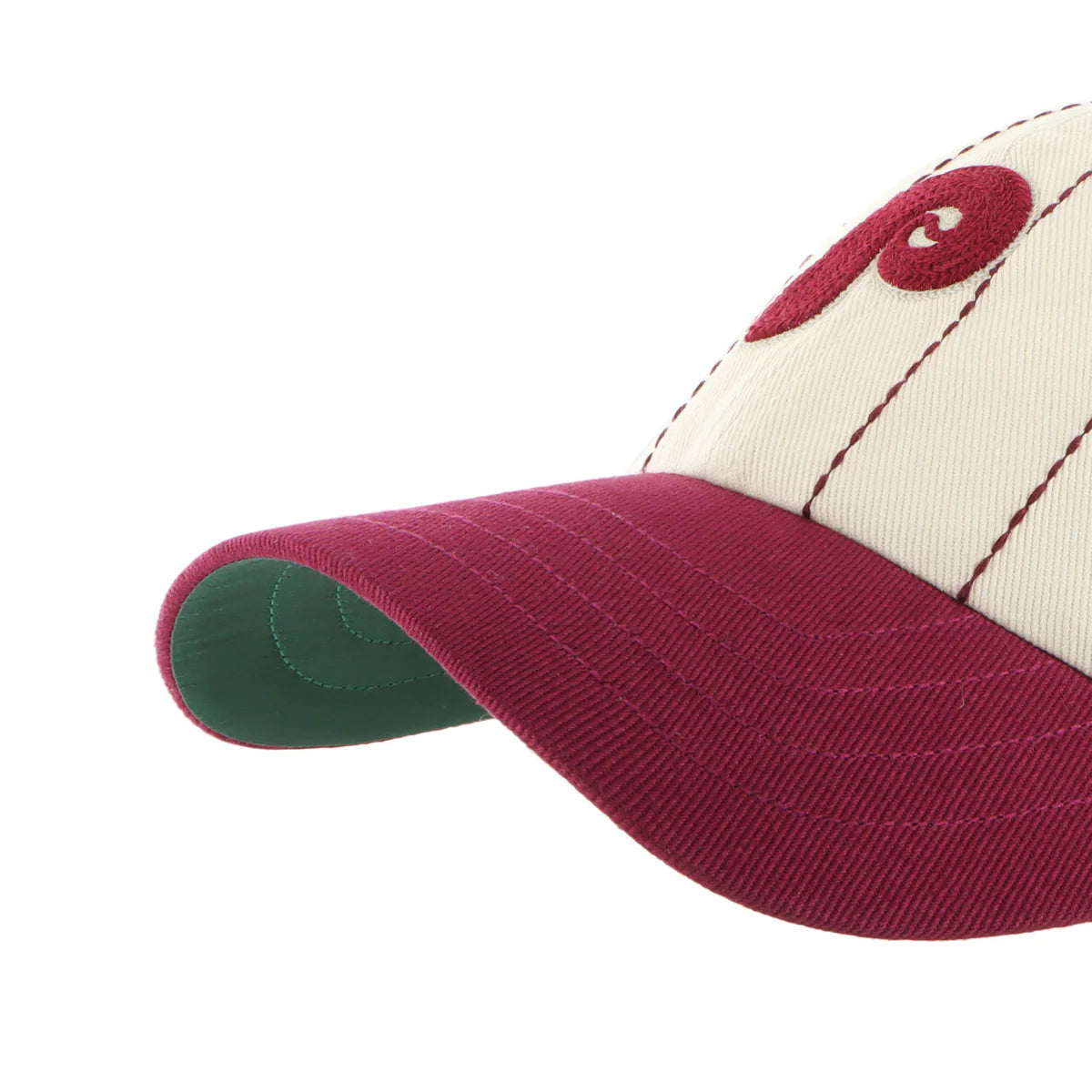 Philadelphia Phillies MLB 47 Brand Men's Beige Rawlings Pinstripe Clean Up Adjustable Hat
