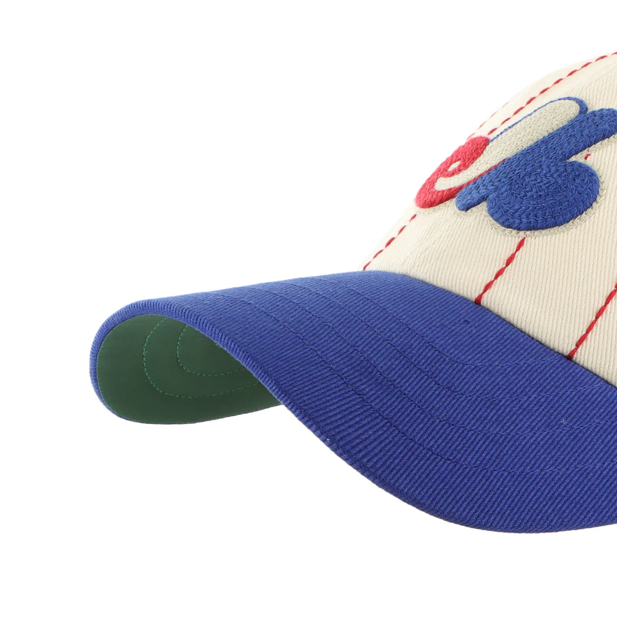 Montreal Expos MLB 47 Brand Men's Beige Rawlings Pinstripe Clean Up Adjustable Hat