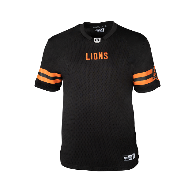 Maillot réplique à domicile 2023 noir pour homme des BC Lions CFL New Era