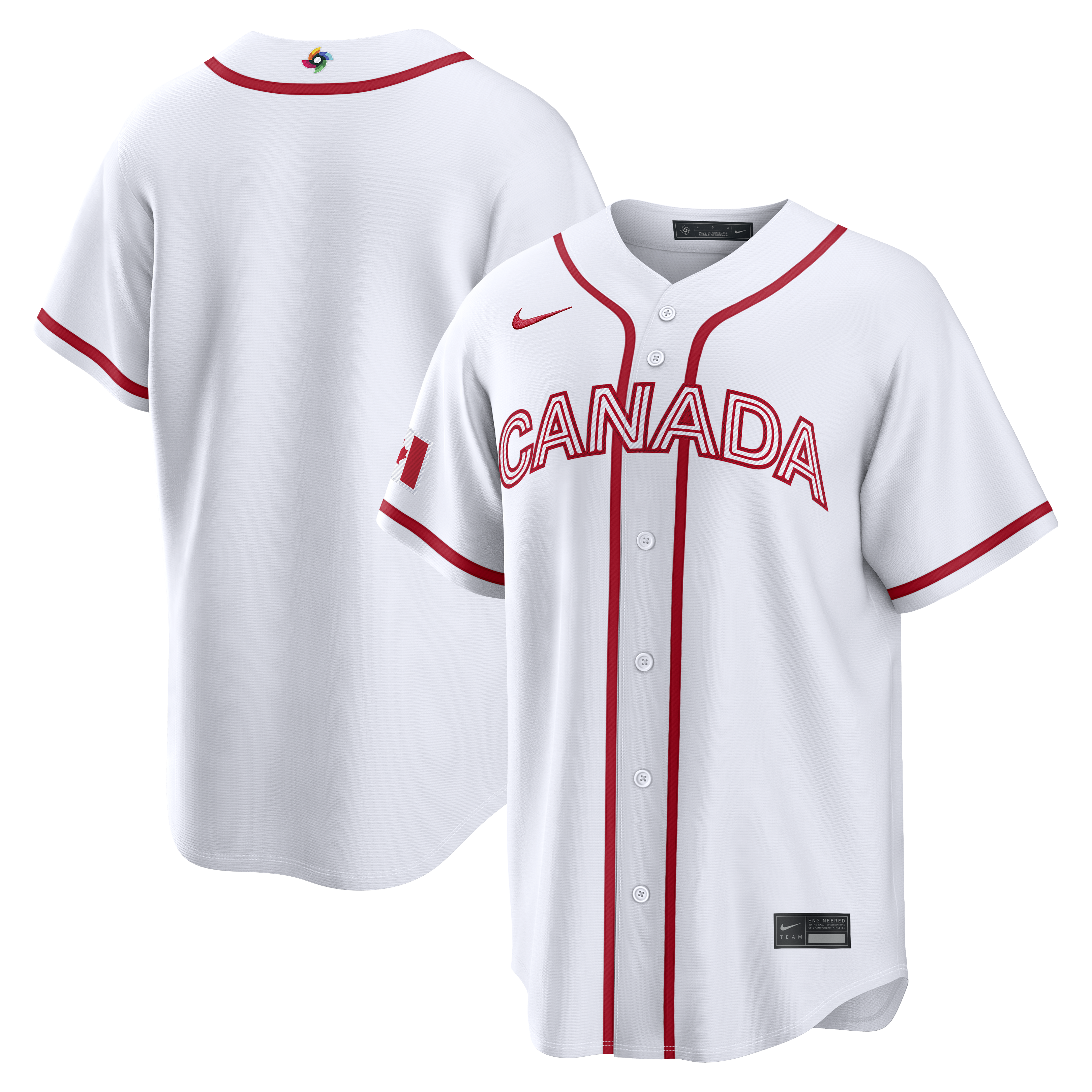 Baseball Canada Nike Men's White 2026 World Baseball Classic Home Replica Jersey