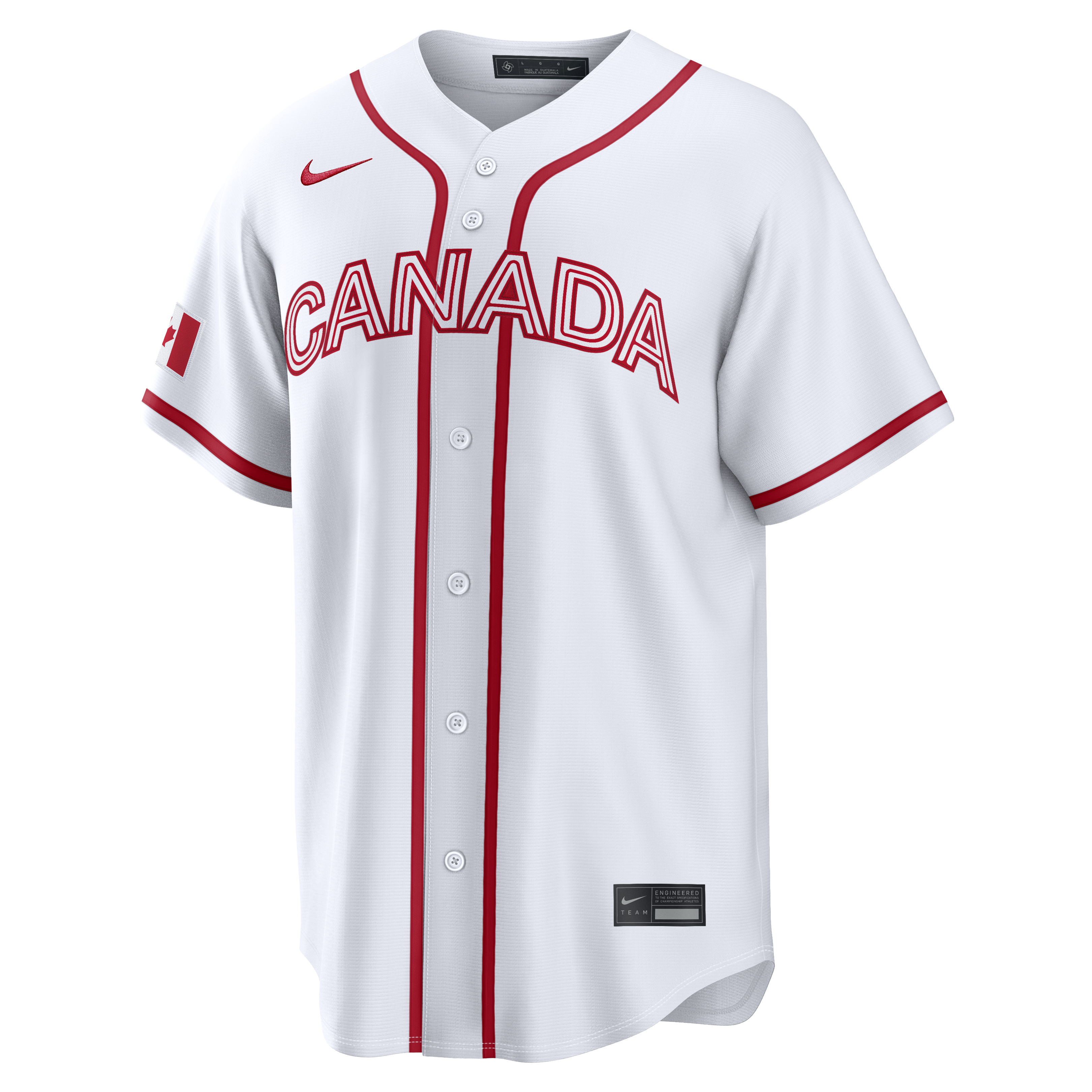 Baseball Canada Nike Men's White 2026 World Baseball Classic Home Replica Jersey