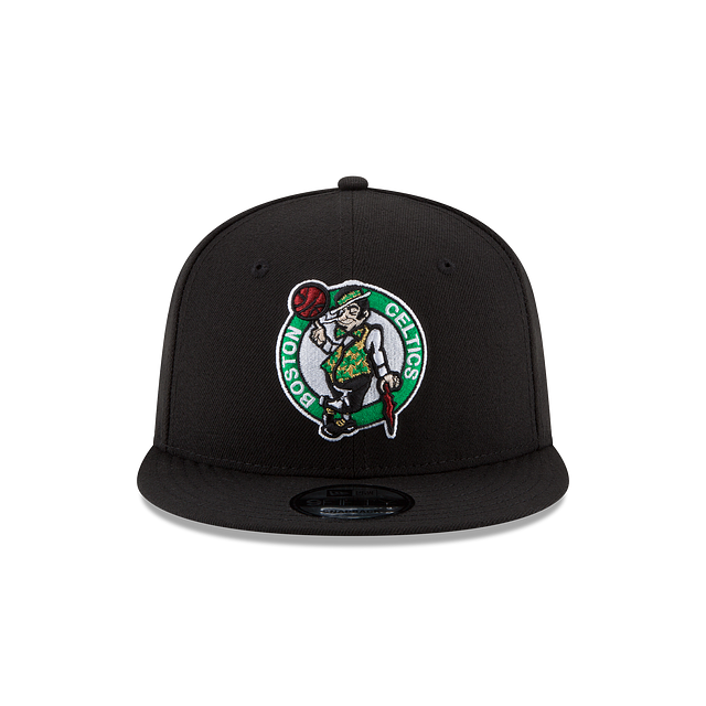 Casquette à visière plate 9Fifty Basic Snapback noire pour homme des Boston Celtics NBA New Era