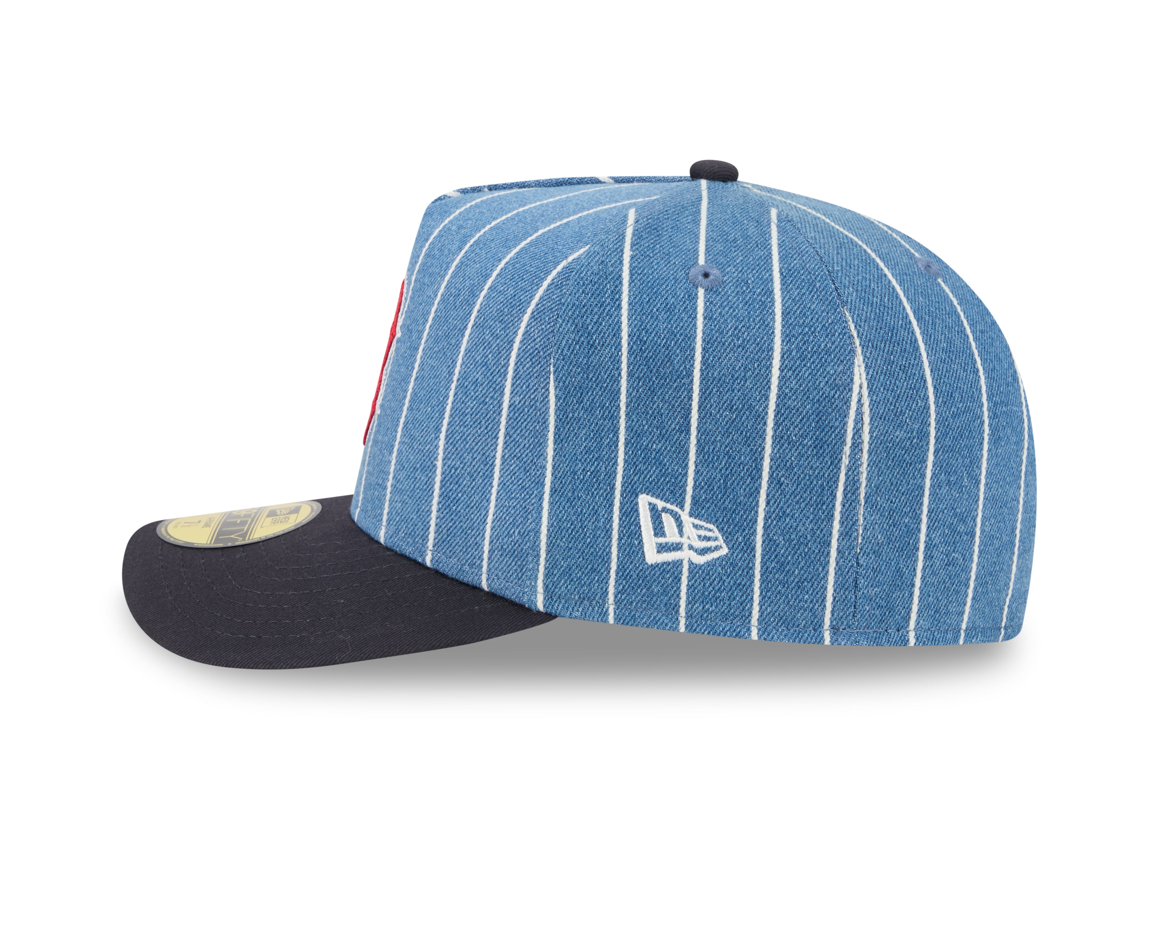 Boston Red Sox MLB New Era Men's Light Blue/Black 59Fifty A-Frame Parallel Fitted Hat