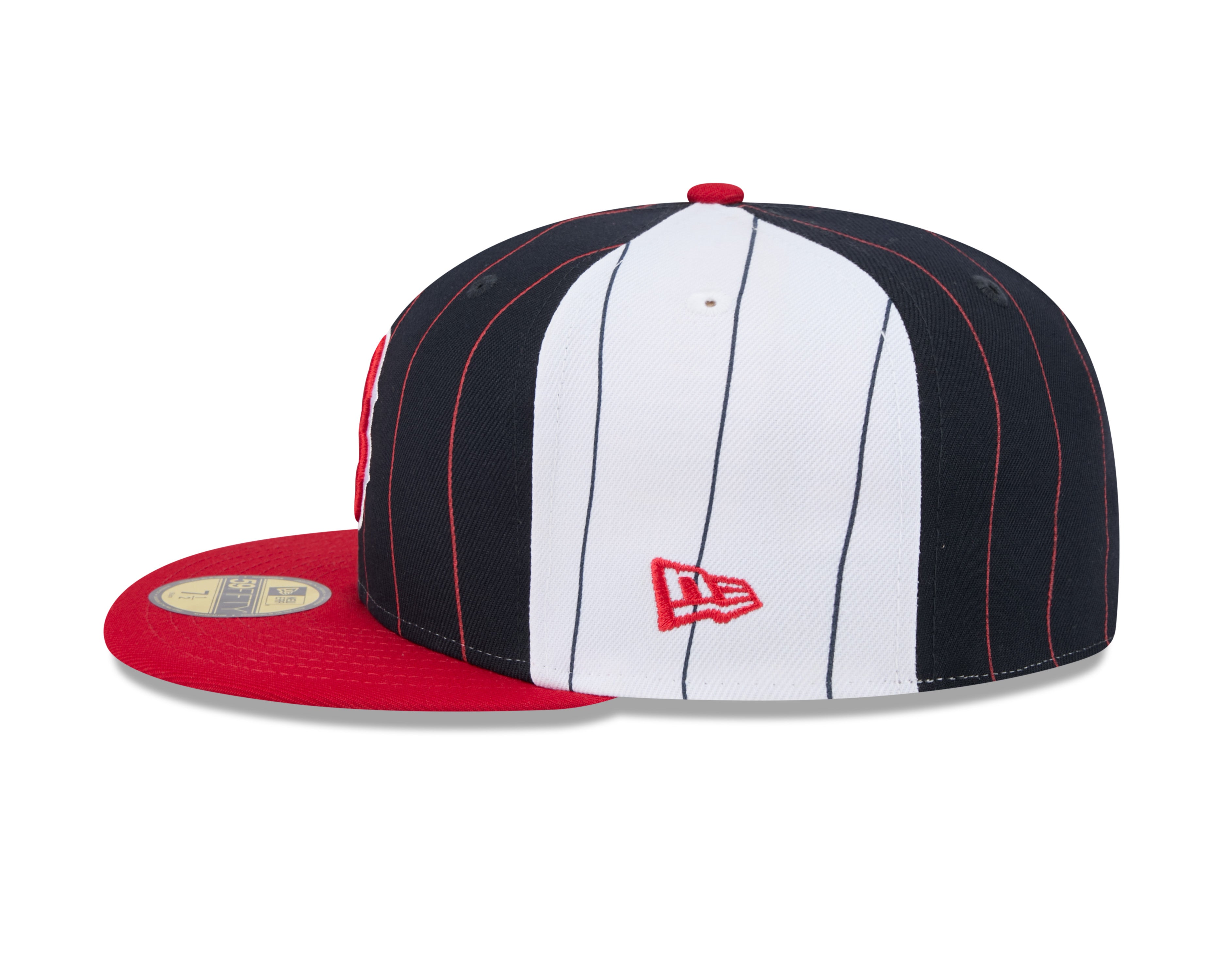 Boston Red Sox MLB New Era Men's Navy 59Fifty Two Tone Pinstripe Fitted Hat