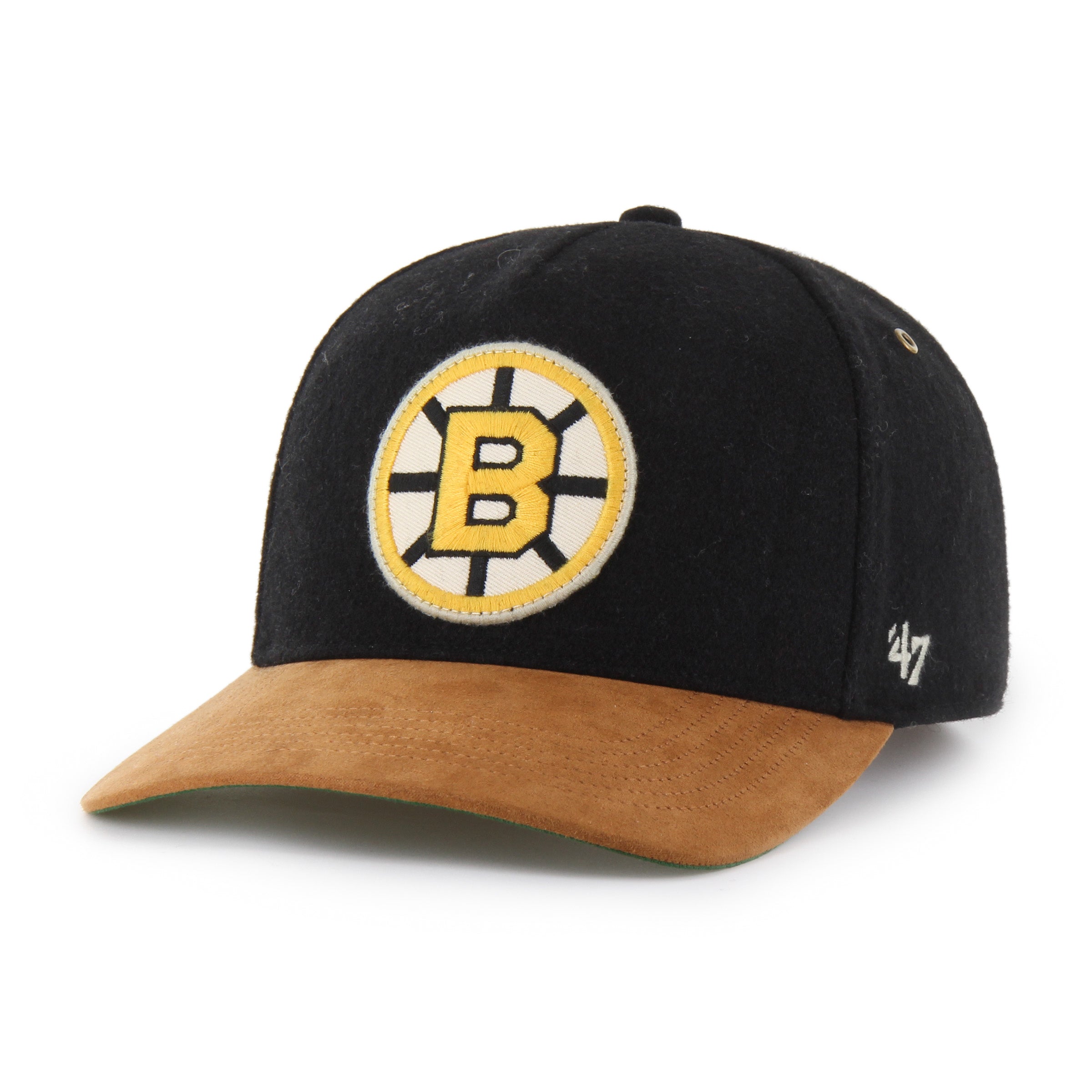 Boston Bruins NHL 47 Brand Men's Black Golden Age Hitch Adjustable Hat