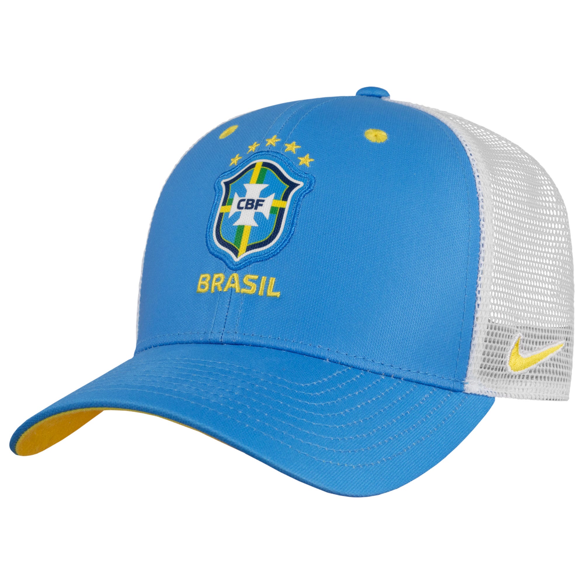 Brazil National Team FIFA Nike Men's Light Blue Rise Trucker Adjustable Hat