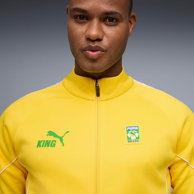 Brazil Puma Men's Yellow King Fanpack Anthem Jacket