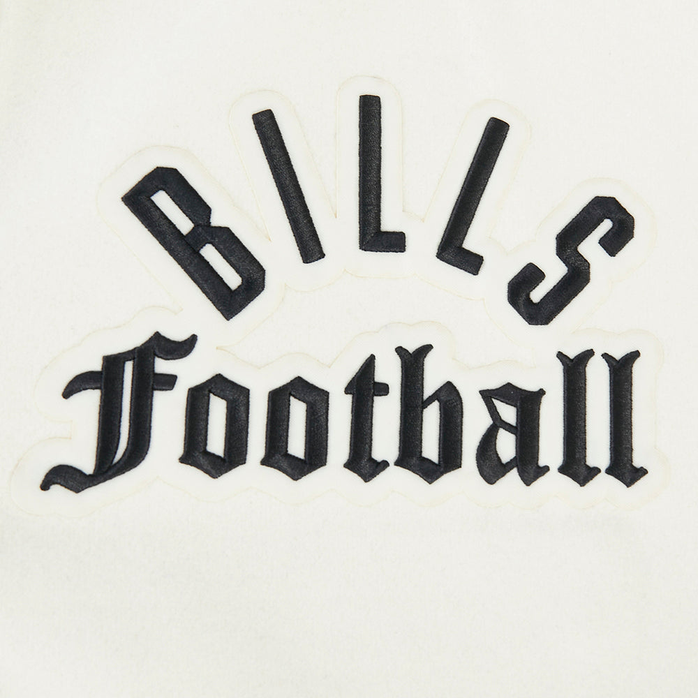 Buffalo Bills NFL Pro Standard Men's Eggshell/Royal Blue Modern Originals Rib Wool Varsity Jacket