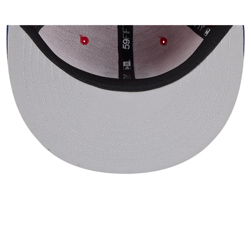 Casquette ajustée Buffalo Bisons MiLB New Era pour homme, collection authentique alternative rouge/bleu marine 59Fifty