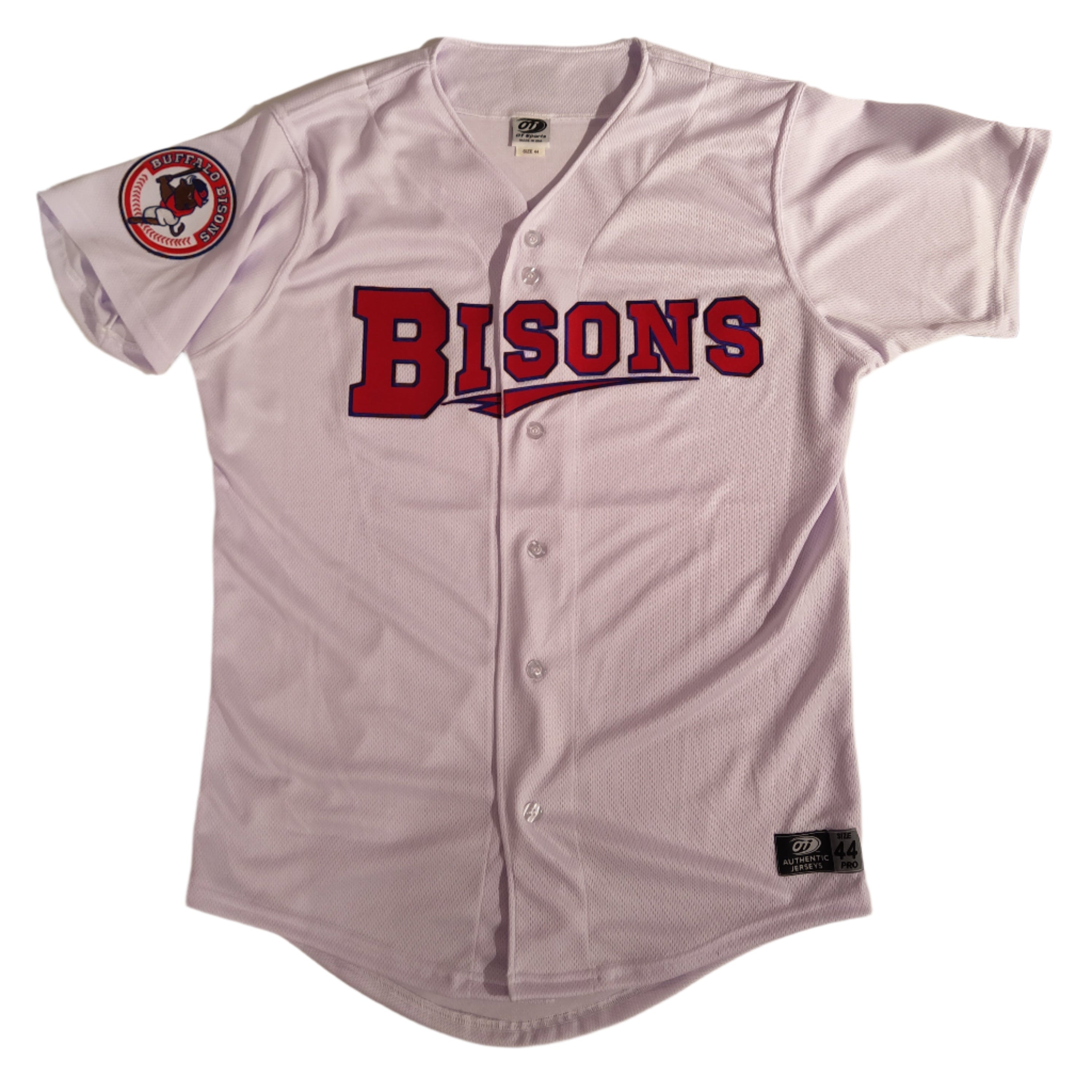 Buffalo Bisons MiLB OT Sports Men's White Authentic Jersey