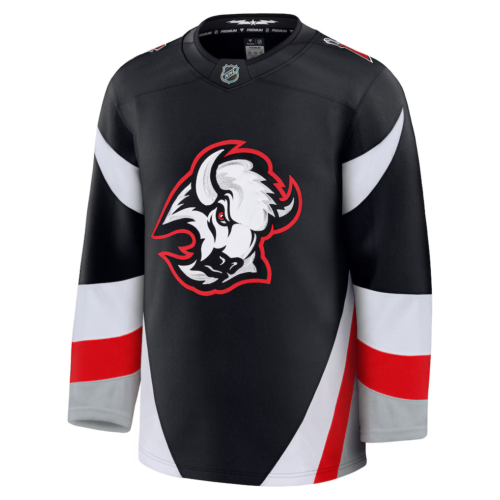 Maillot alternatif noir premium pour homme des Sabres de Buffalo (NHL) de marque Fanatics