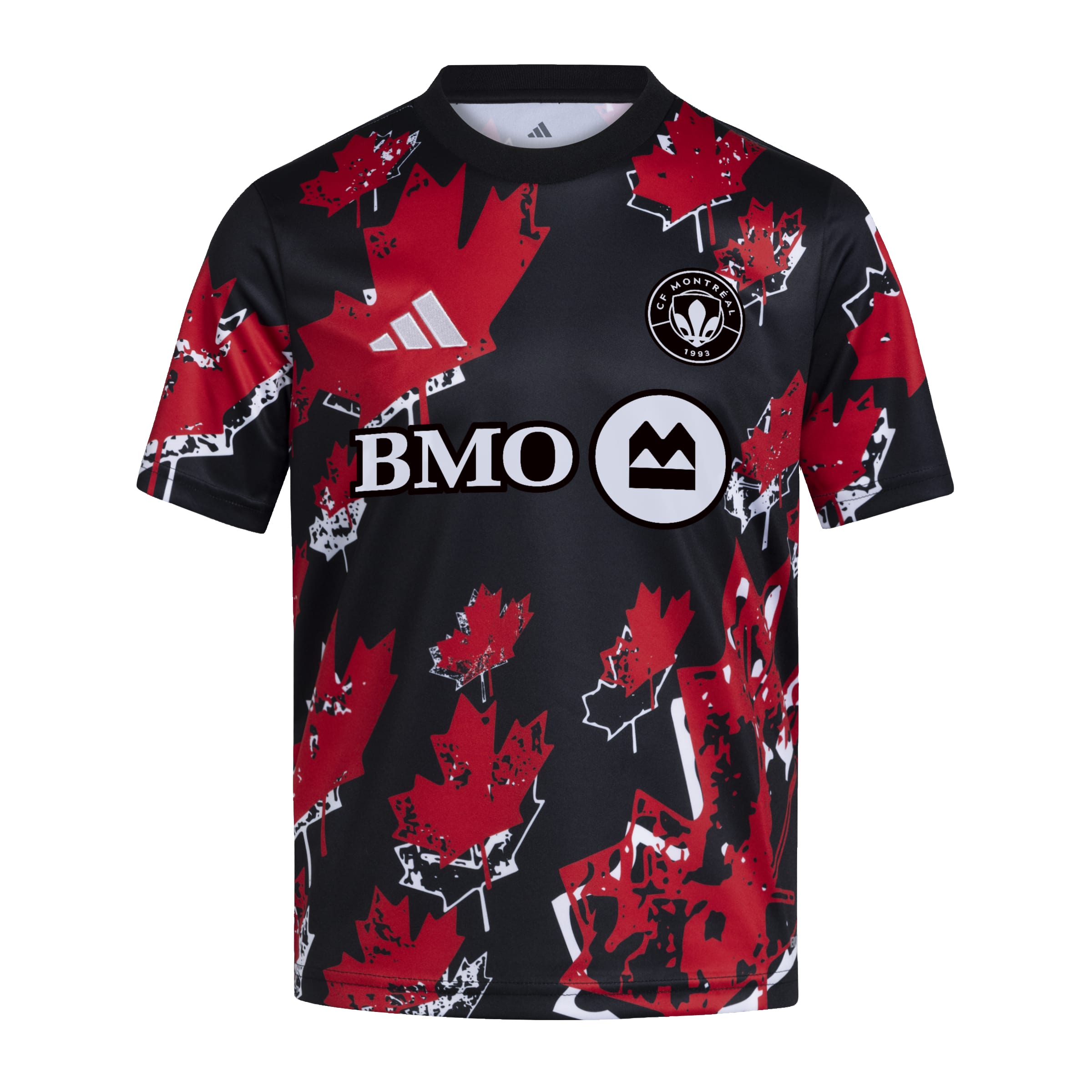 CF Montreal MLS Adidas Youth Black 2026 Pre Match Jersey