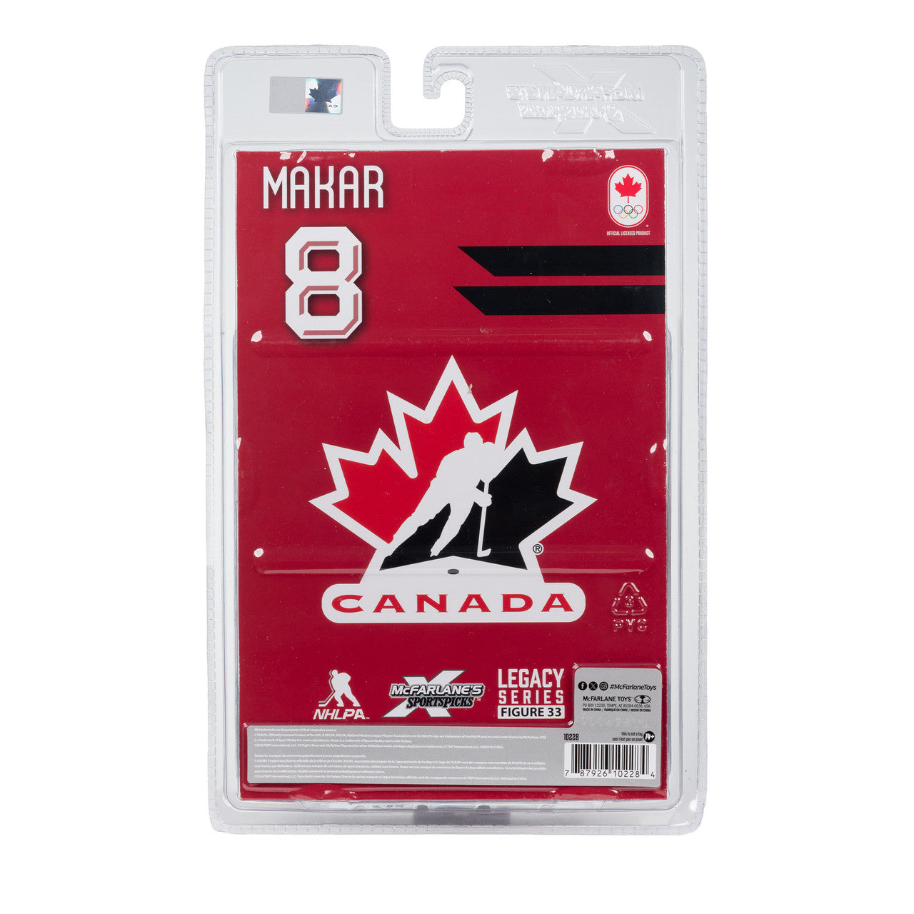 Cale Makar Hockey Canada IIHF McFarlane Toys Olympics Legacy Series 7" Action Figure