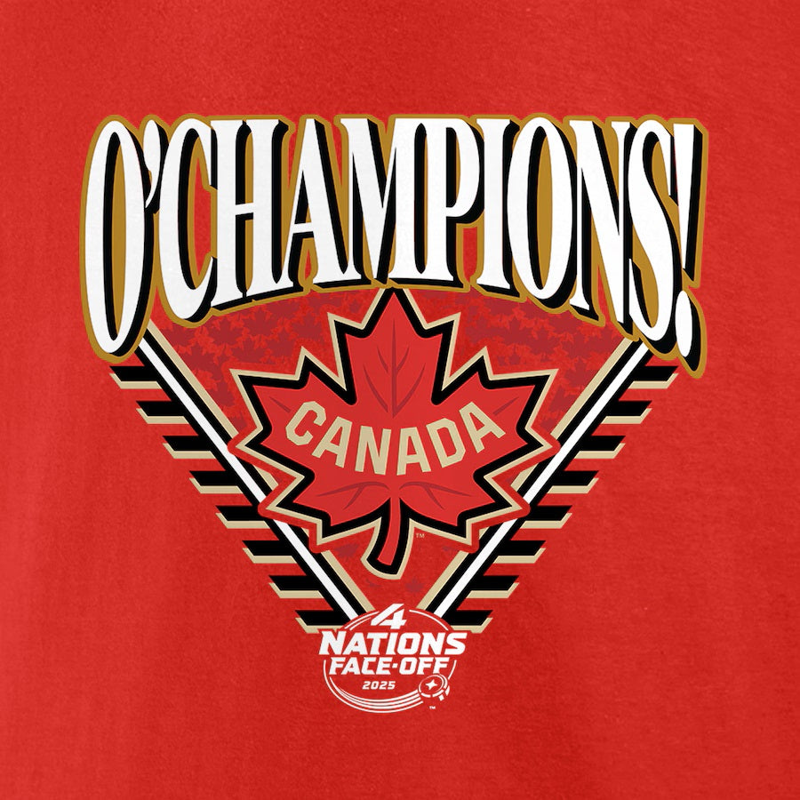 Canada NHL 4 Nations Face-Off Fanatics Branded Men's Red Champions Hometown T-Shirt