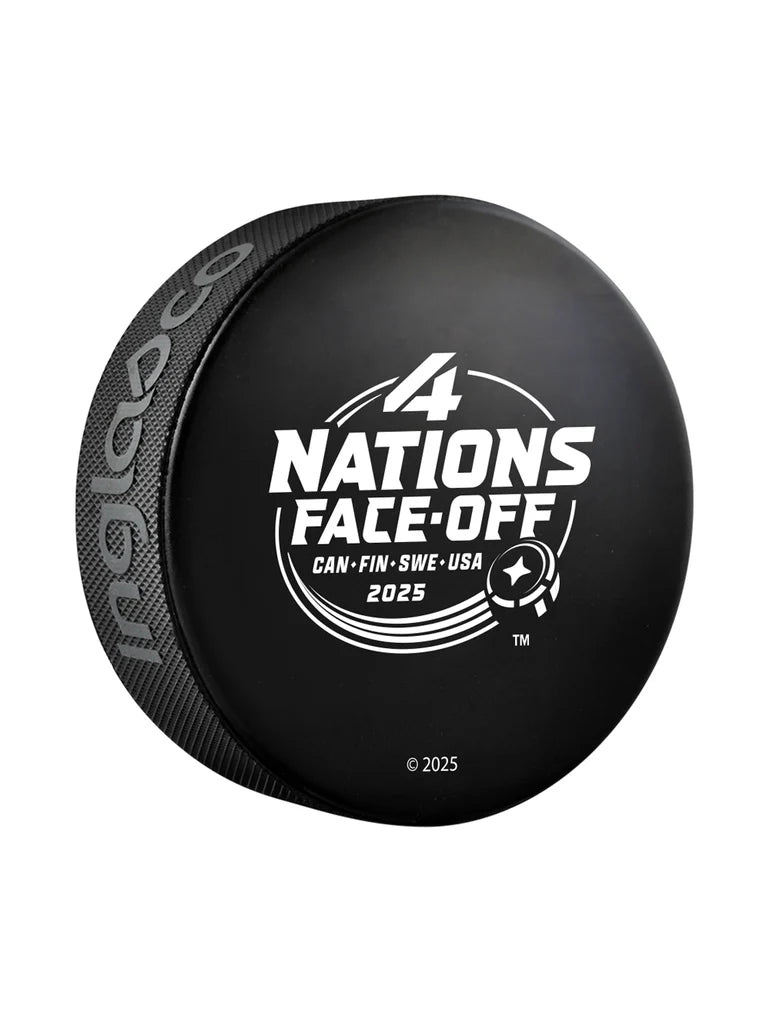 Canada NHL Inglasco 4 Nations Face-Off Championship Souvenir Hockey Puck
