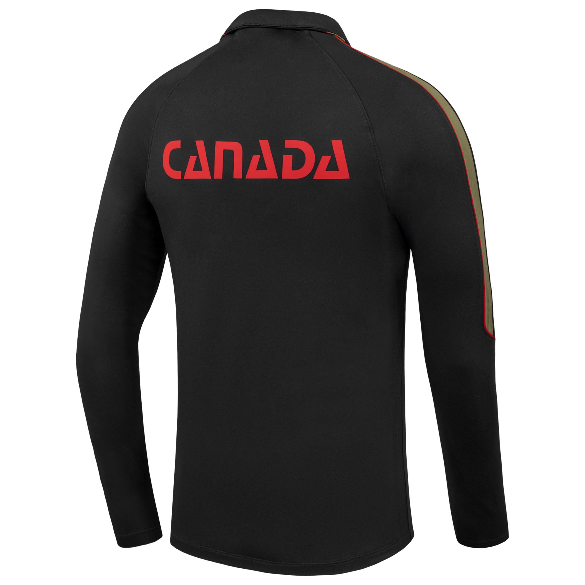 Canada Soccer FIFA Nike Men's Black 1/4 Zip Strike Drill Long-sleeve Shirt