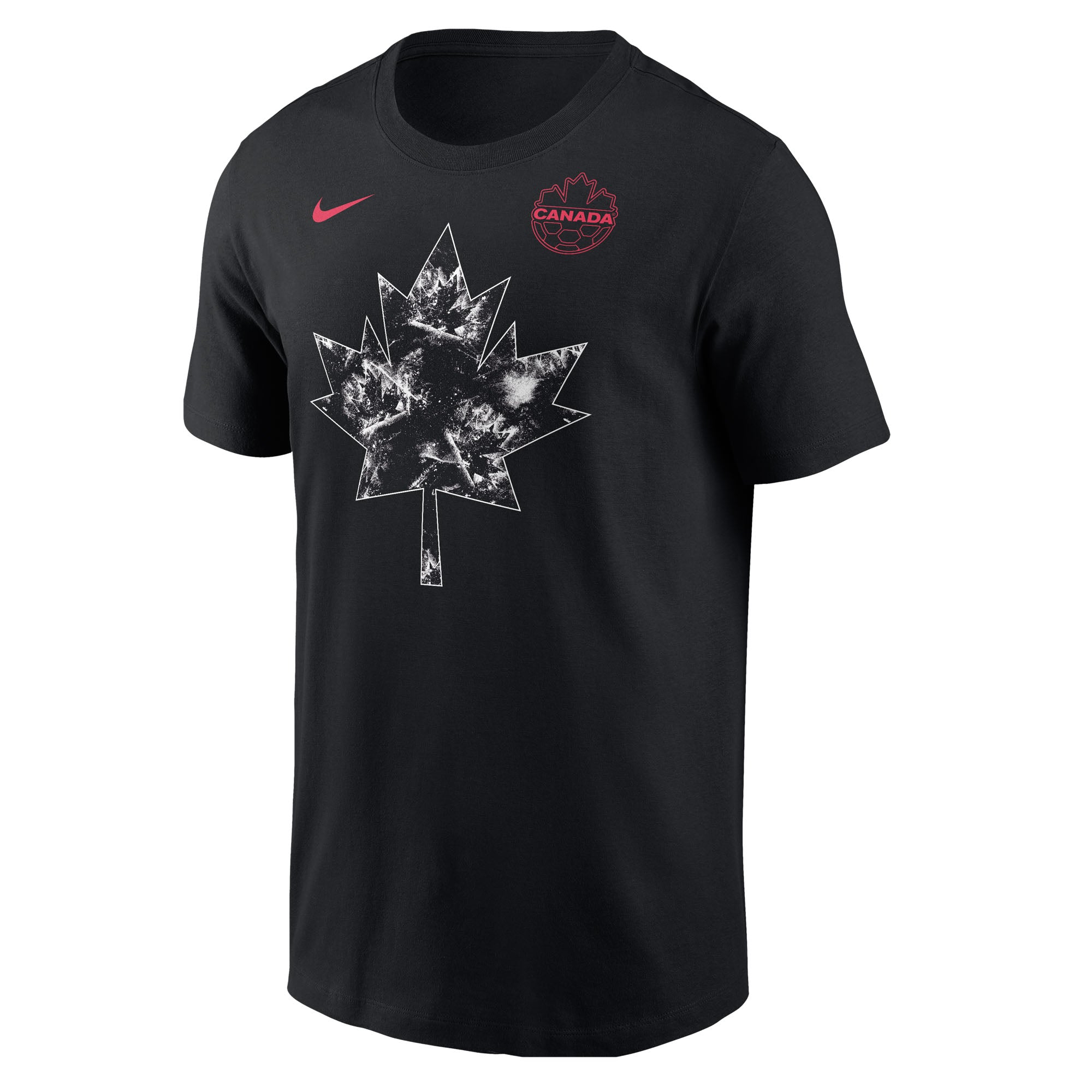 Canada Soccer FIFA Nike Men's Black Core Leaf T-Shirt
