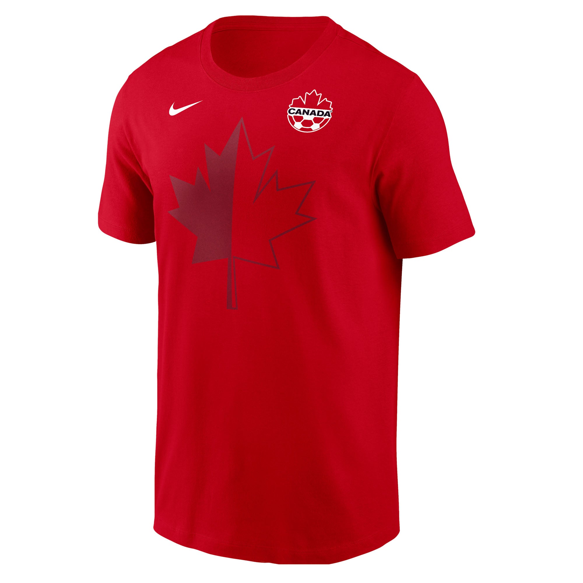 Canada Soccer FIFA Nike Men's Red Core Leaf T-Shirt