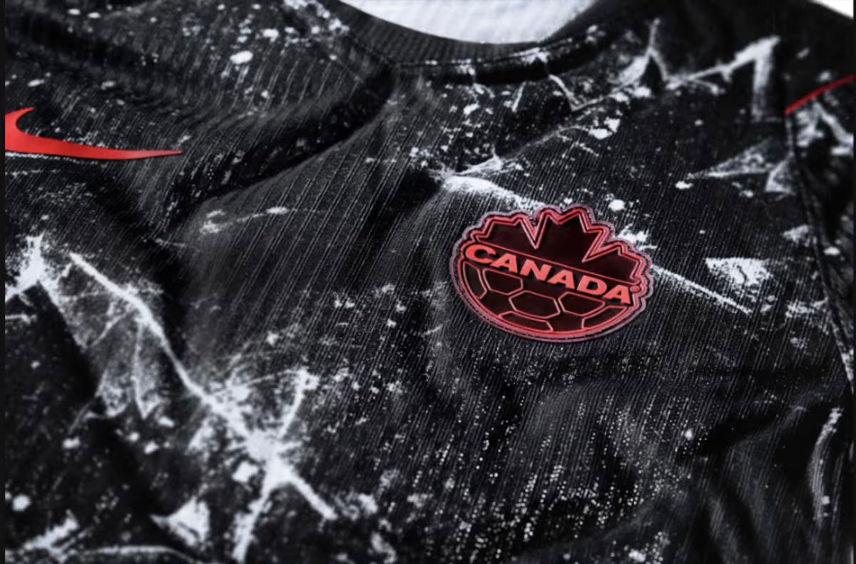 Canada Soccer FIFA Nike Youth Black 2026 Away Stadium Replica Jersey