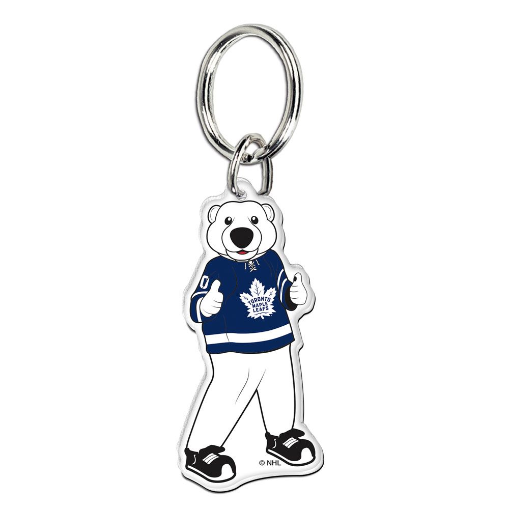 Carlton The Bear Toronto Maple Leafs NHL Wincraft Premium Acrylic Key Ring
