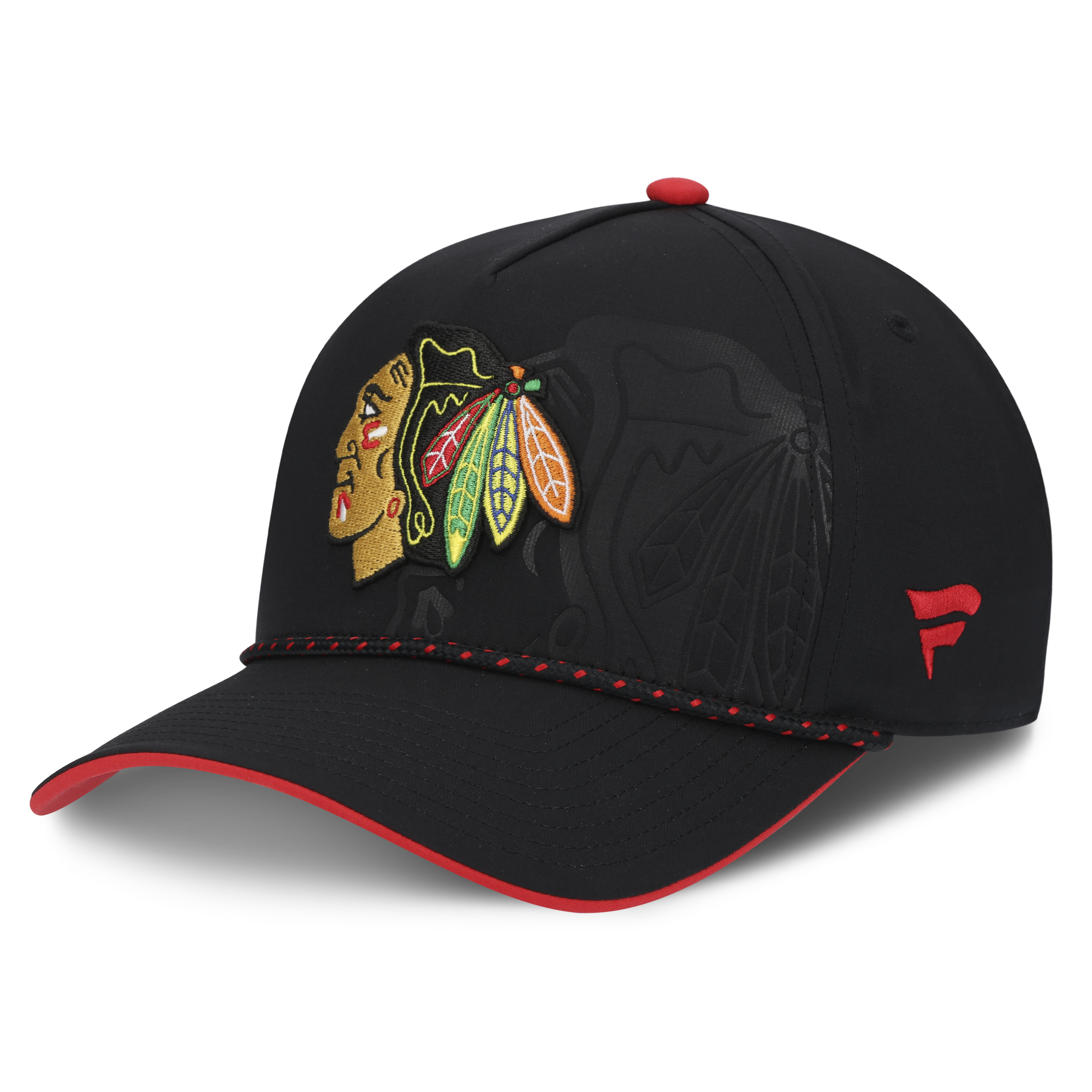 Chicago Blackhawks NHL Fanatics Branded Men's Black 2026 Draft Authentic Pro A-Frame Adjustable Hat