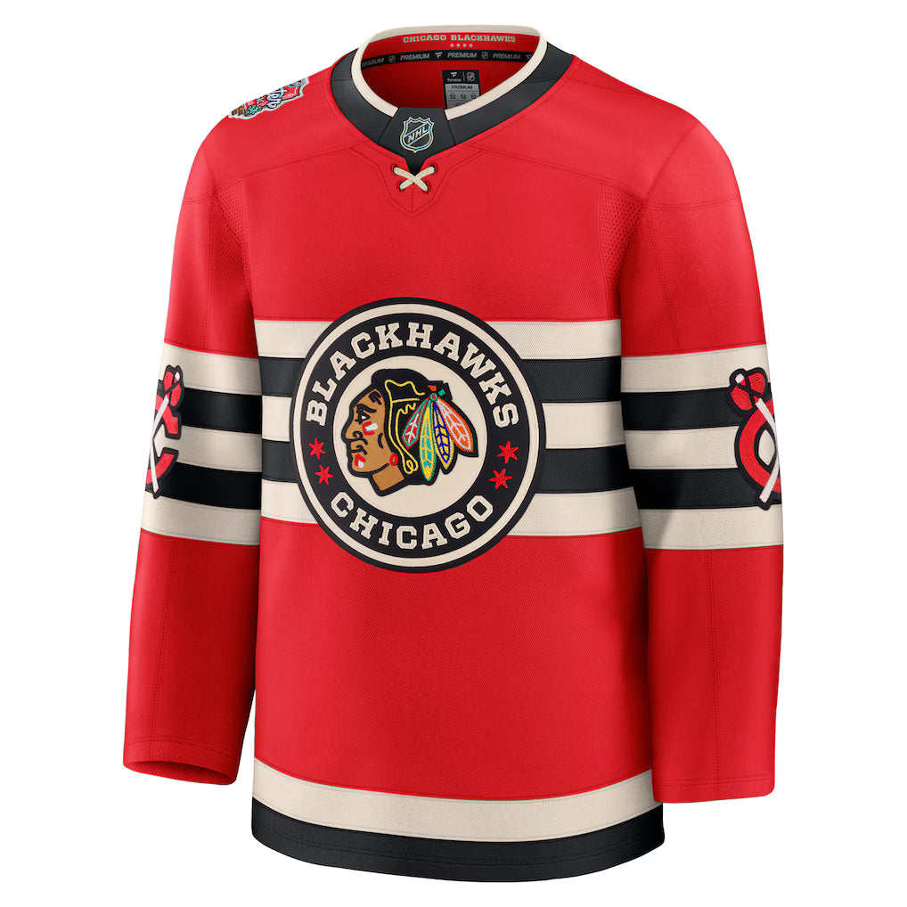 Chicago Blackhawks NHL Fanatics Branded Men's Red 2025 Winter Classic Premium Jersey