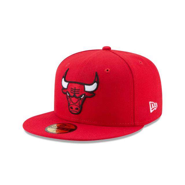 Chicago Bulls NBA New Era Men's Red 59Fifty Basic Fitted Hat