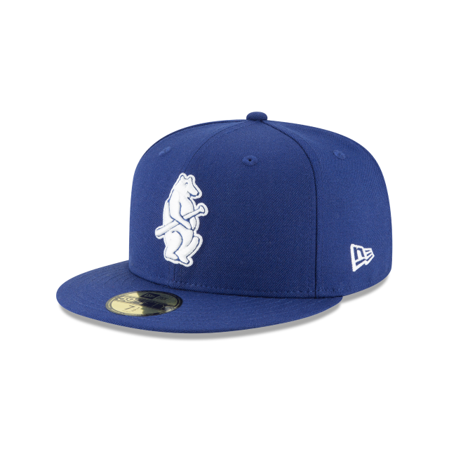 Chicago Cubs MLB New Era Casquette ajustée en laine bleu royal 59Fifty 1914 Cooperstown pour hommes