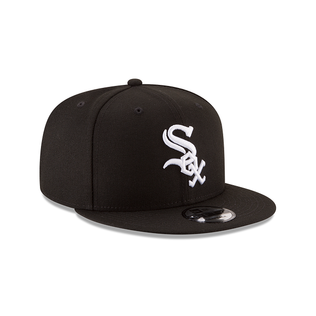 Chicago White Sox MLB New Era Casquette Snapback 9Fifty Team Color Basic noire pour hommes