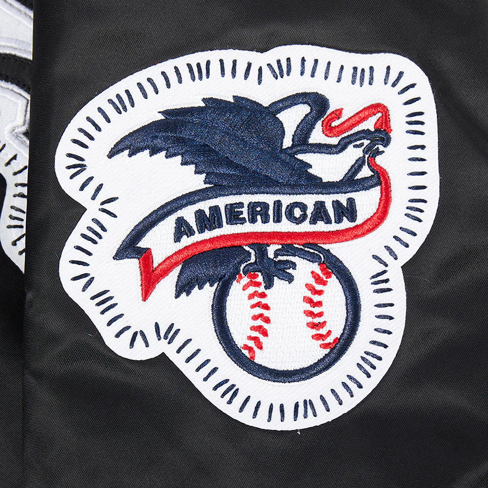 Veste en satin côtelé noir Chicago White Sox MLB Pro Standard pour homme, à surpiqûres personnalisées