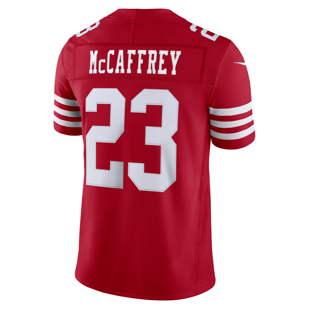 Christian McCaffrey San Francisco 49ers NFL Nike Men's Red Vapor F.U.S.E. Limited Player Sewn Jersey