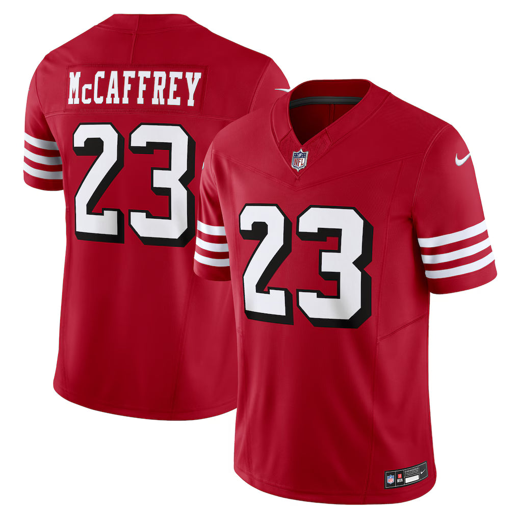Christian McCaffrey San Francisco 49ers NFL Nike Men's Scarlet Vapor F.U.S.E. Limited Jersey