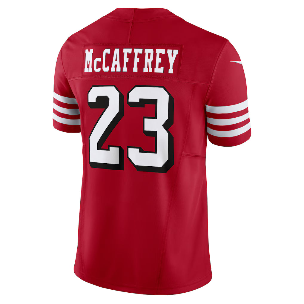 Christian McCaffrey San Francisco 49ers NFL Nike Men's Scarlet Vapor F.U.S.E. Limited Jersey