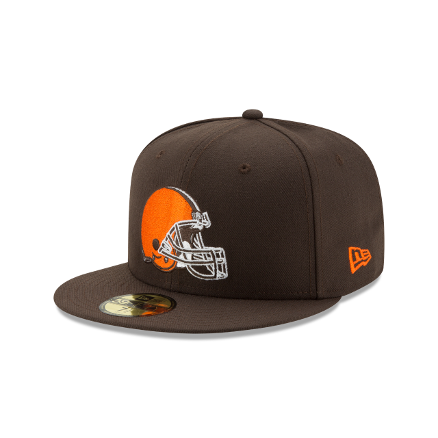 Cleveland Browns NFL New Era - Casquette ajustée marron 59Fifty Team Basic pour hommes