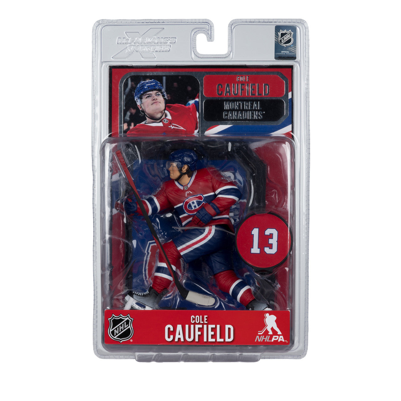 Figurine articulée Cole Caufield, Canadiens de Montréal, LNH, McFarlane Toys, uniforme domicile, série Legacy, 18 cm (7 pouces)
