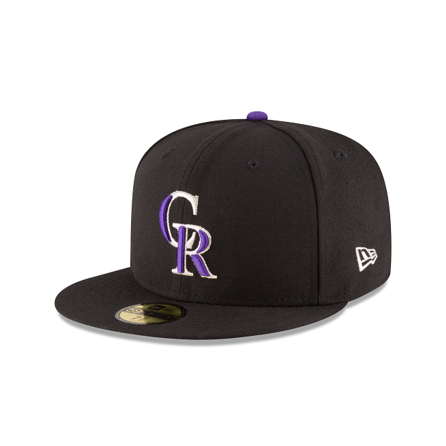 Colorado Rockies MLB New Era Men's Black 59Fifty Authentic Collection On Field Game Fitted Hat