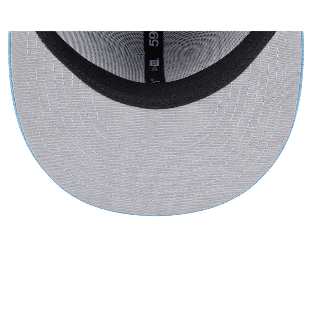 Casquette ajustée New Era 59Fifty Alternate Authentic Collection pour homme, coloris noir/bleu clair, des Columbus Clippers MiLB