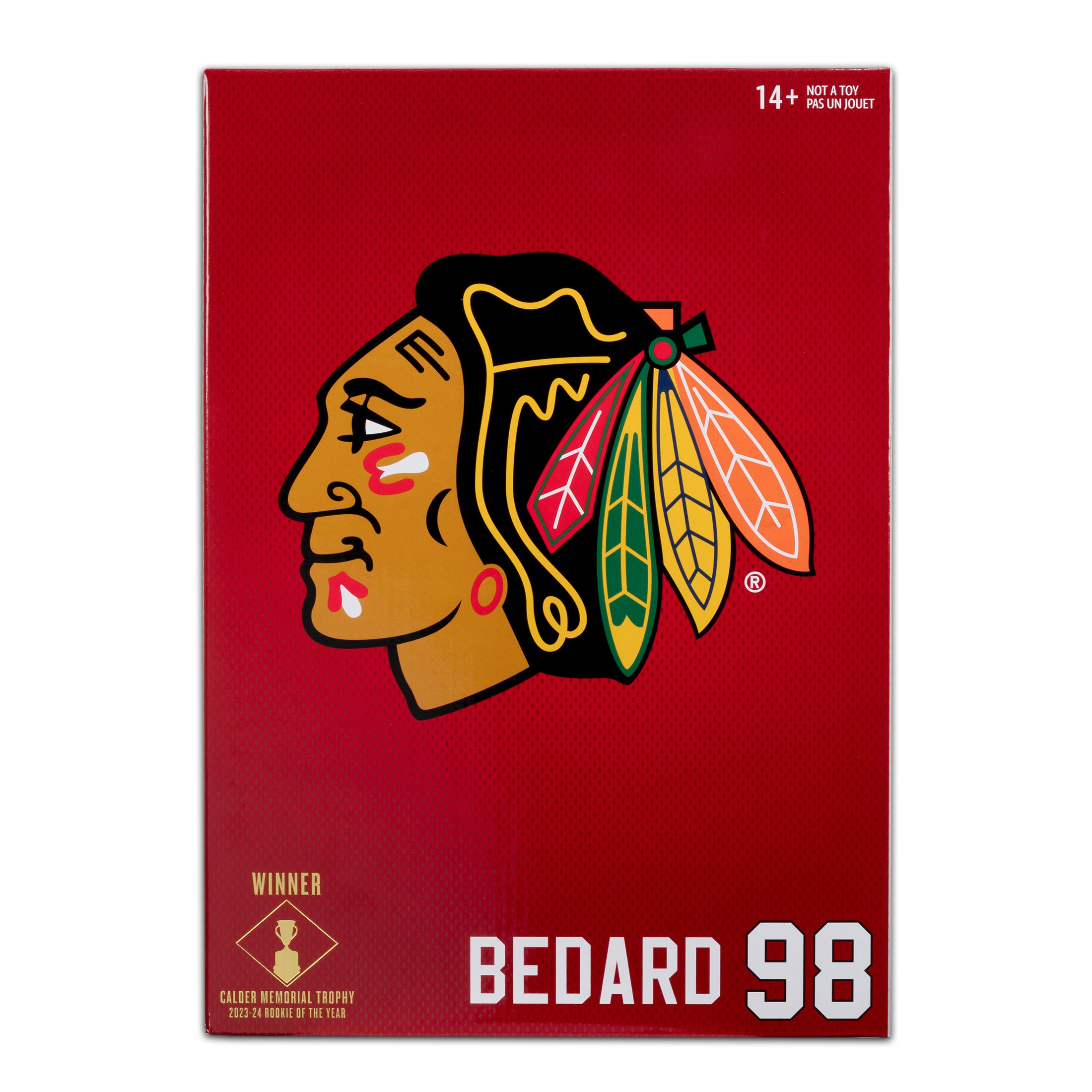 Statue en résine à l'échelle 1:6 de Connor Bedard des Blackhawks de Chicago de la LNH McFarlane Toys