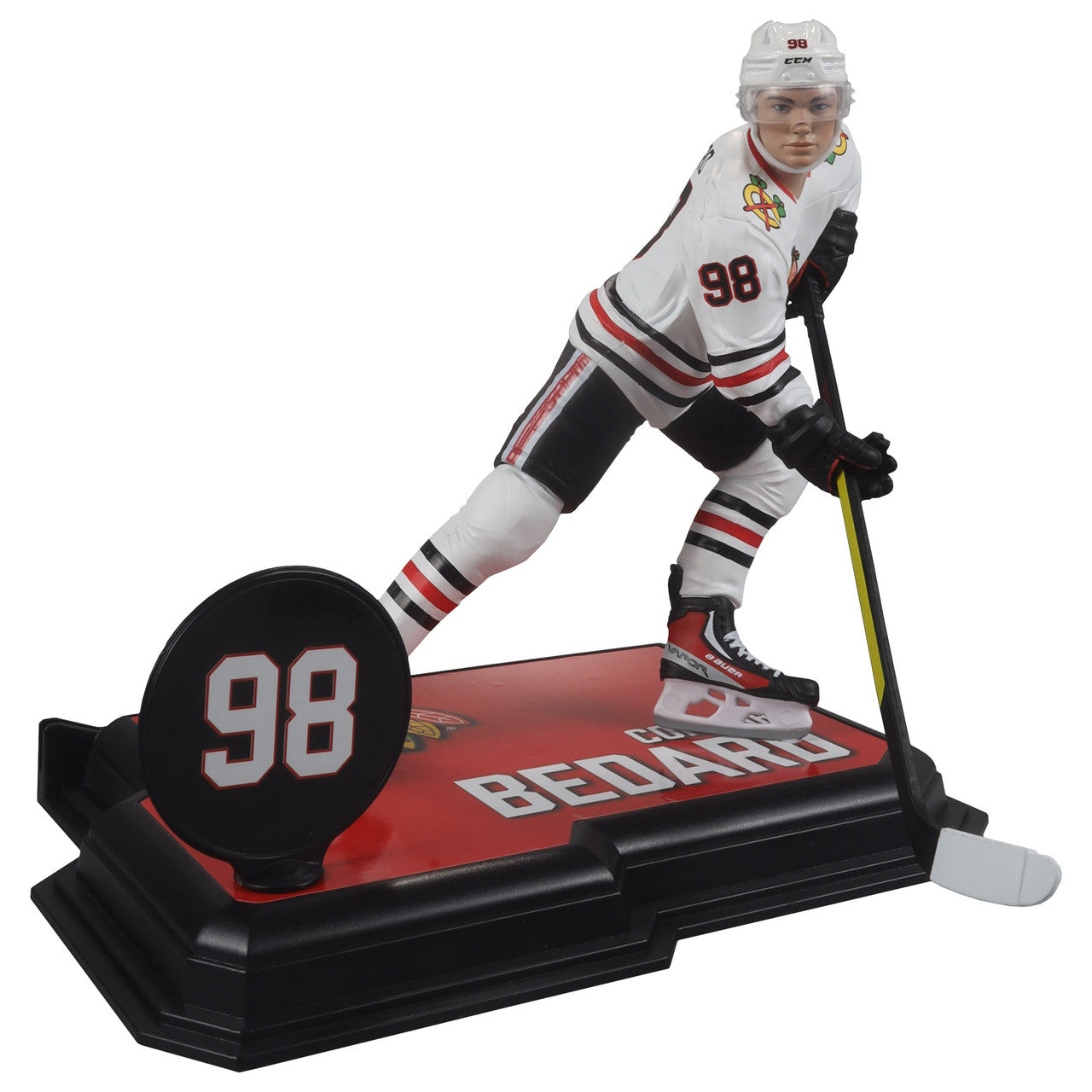 Figurine articulée 7" de la série Legacy de Connor Bedard des Blackhawks de Chicago de la LNH McFarlane Toys, uniforme extérieur