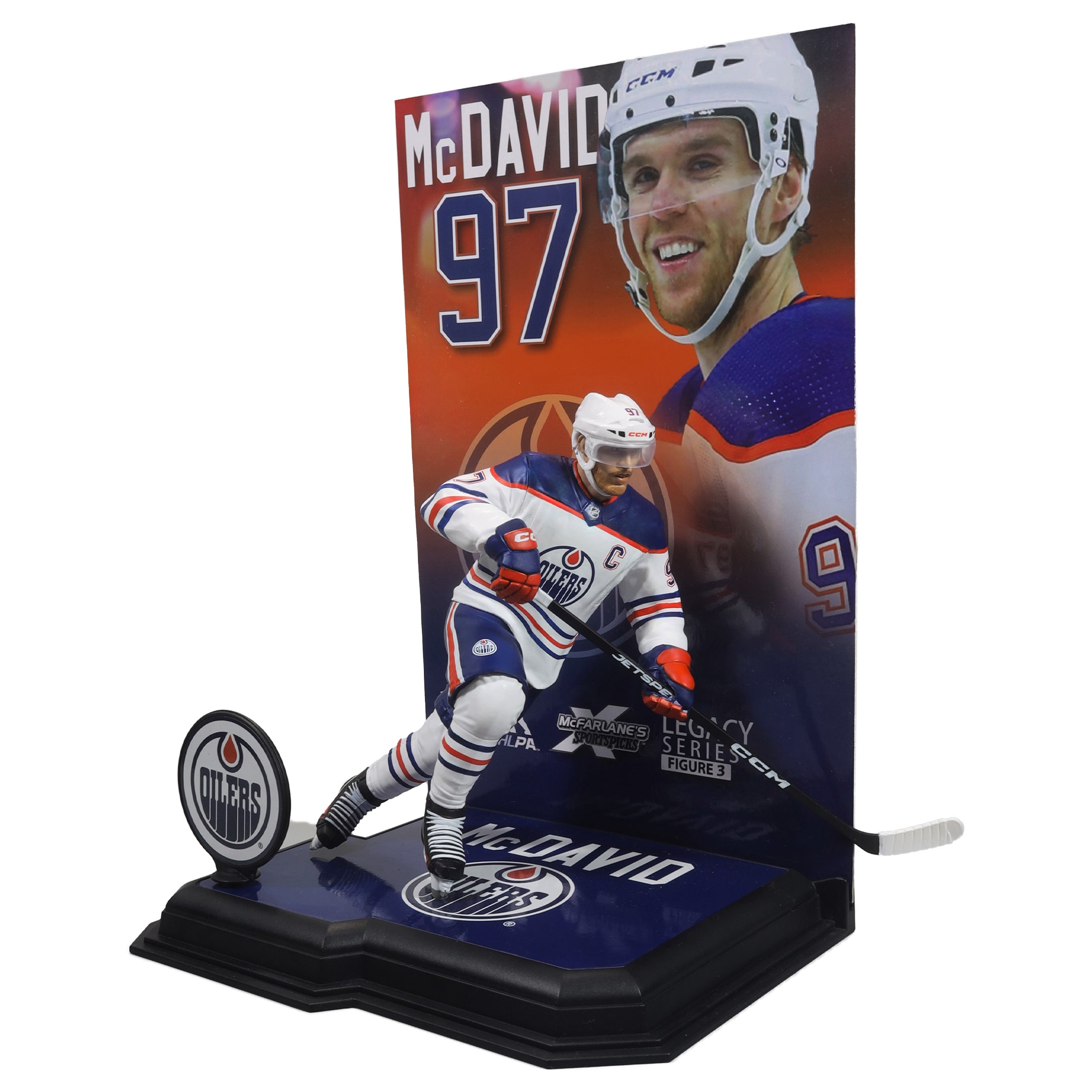 Connor McDavid Edmonton Oilers NHL McFarlane Toys Away Uniform Legacy Series 7" Action Figure