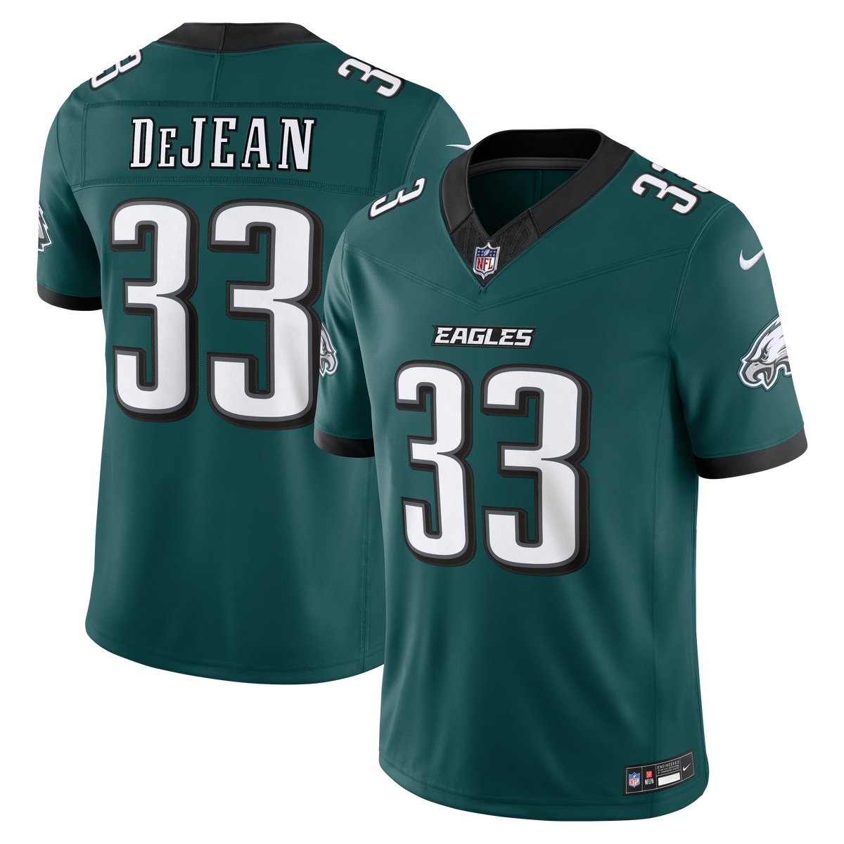Cooper DeJean Philadelphia Eagles NFL Nike Men's Deep Teal Vapor F.U.S.E. Limited Player Sewn Jersey
