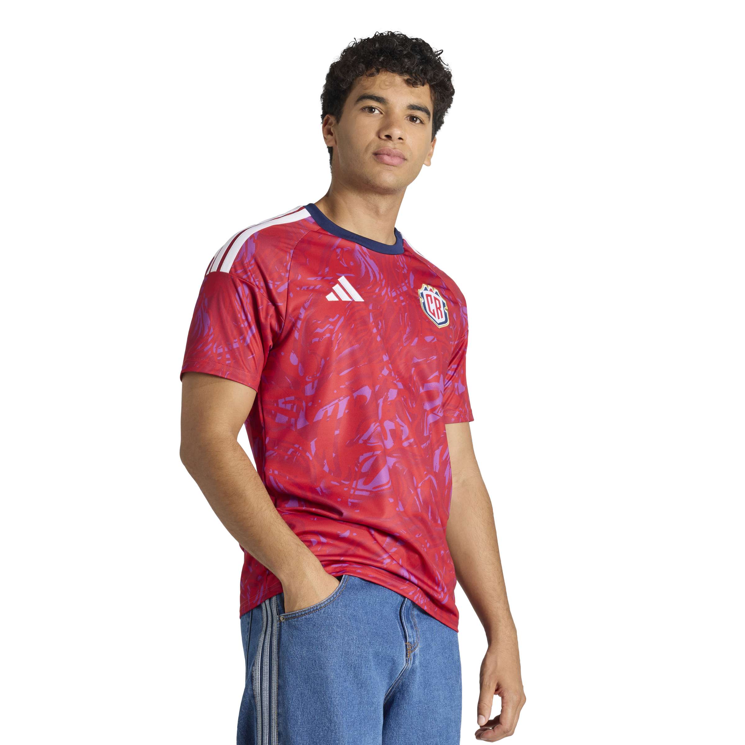 Maillot domicile réplique rouge FIFA Adidas de l'équipe nationale du Costa Rica pour hommes, saison 2025/26